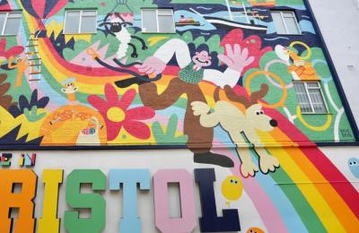 Aardman Morph Street Art Mural - artist Dave Bain, credit Upfest and Cabot Circus