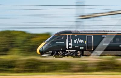 A train travelling at speed on the train line - Credit Great Western Railway