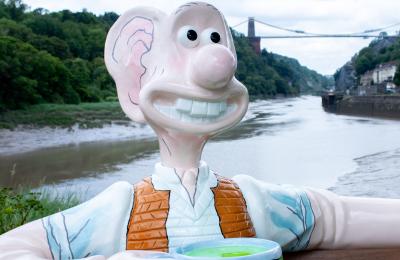 BFG Wallace for Gromit Unleashed 3 in front of Clifton Suspension Bridge - credit Ambitious