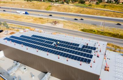 Solar Panels on Woodward Park City building