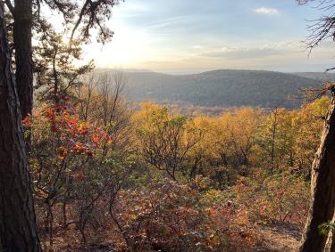 View from the top of King's Gap in the fall