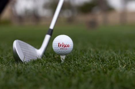 Golf Club and Ball with Frisco logo