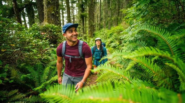 Couple hiking