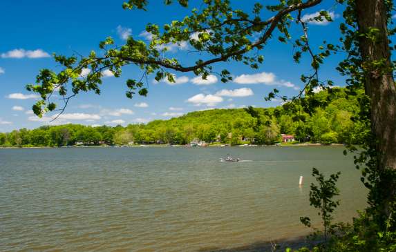 A fishing boat on Lake Lemon