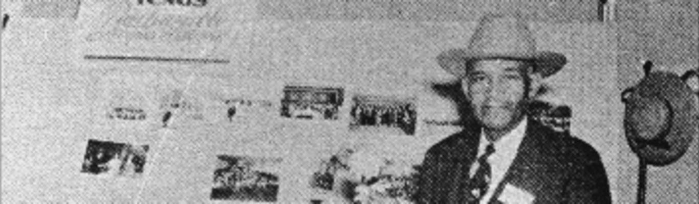 From article by Jean Ehly in Frontier Times, June/July 1963. Bones Hooks is shown holding his famous lone white flower.