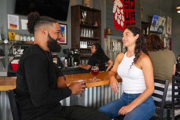 Couple at Off Square Brewing