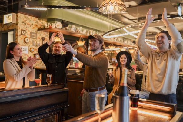 Guests enjoying social darts at Flight Club Cheltenham