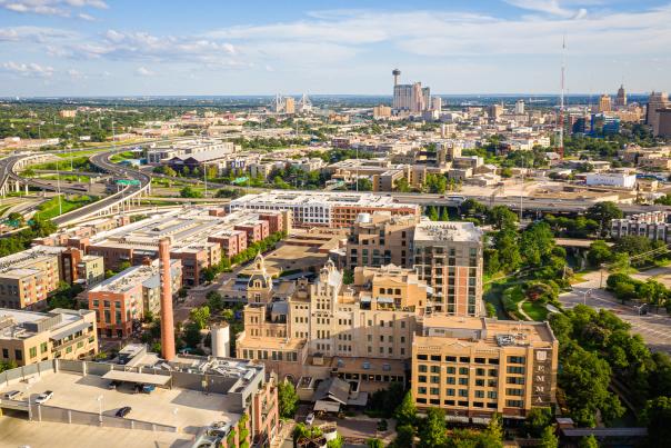 San Antonio City Skyline with Pearl