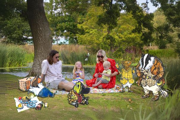 Family enjoying a pic nic at RHS Bridgewater