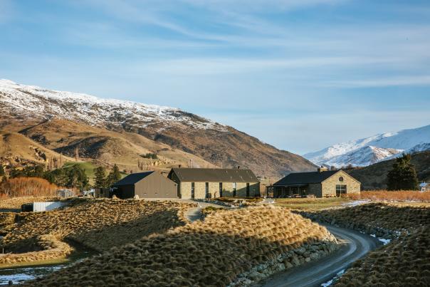 A winter snow dump at the Cardrona Distillery in Wānaka