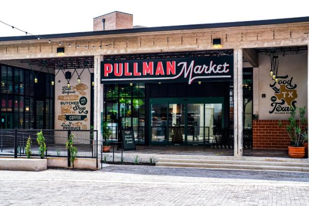 Exterior front entrance of Pullman Market