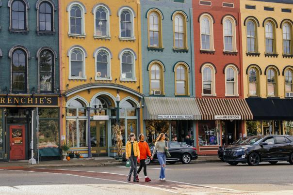 Three friends explore depot town ypsilanti