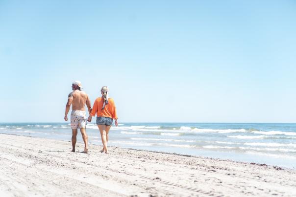 Couple, Walking on the Beach, Michael J. Ellis