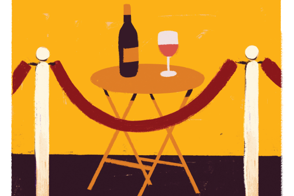 Wine Velvet Rope Illustration