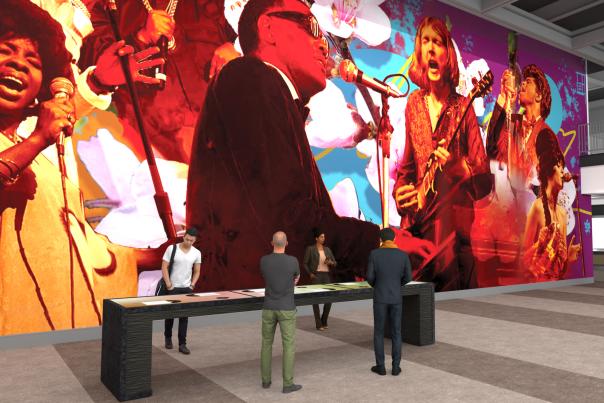 A Blossoming Ode to Georgia’s Musical History mural by artist Steven Teller