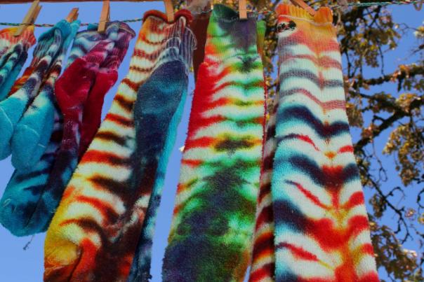 Saturday Market Tie Dye Socks by Ivette Johnson