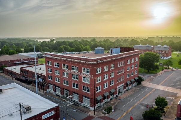 The Fort Smith Museum of History sits in front of a beautiful view of the Arkansas River.