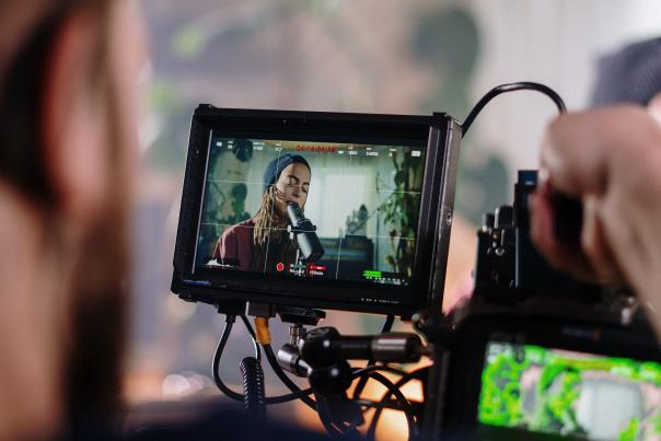 Music Video Recoding Stock Photo