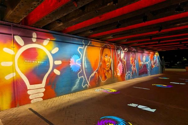 Union Tunnel artwork at Electric Works