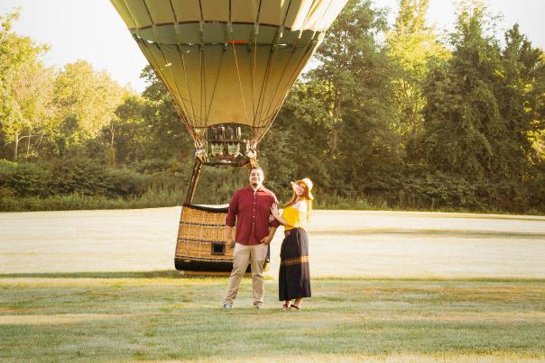 Couple with Hot Air Balloon