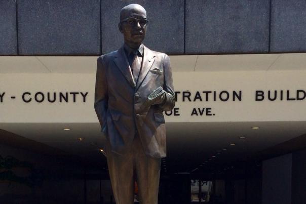 Statue of Mayor Lyman Parks