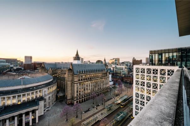 Manchester skyline from St Peter's Square