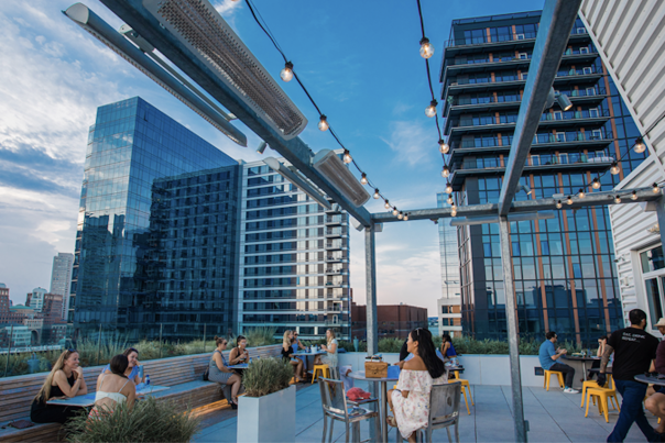 The Rooftop Bar at Deck 12 Yotel In Boston, MA