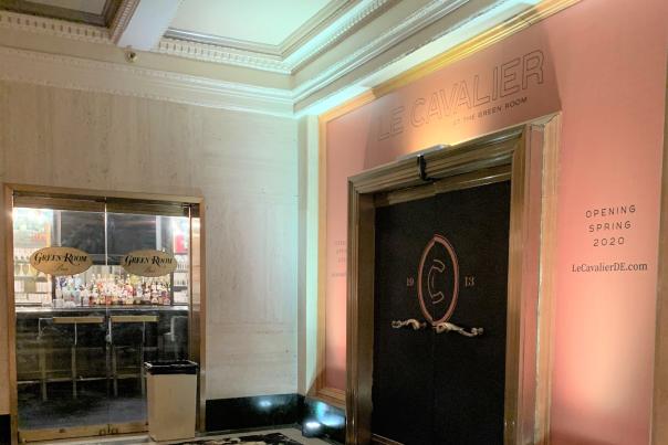 Front of the Le Cavalier and Green Room in Wilmington