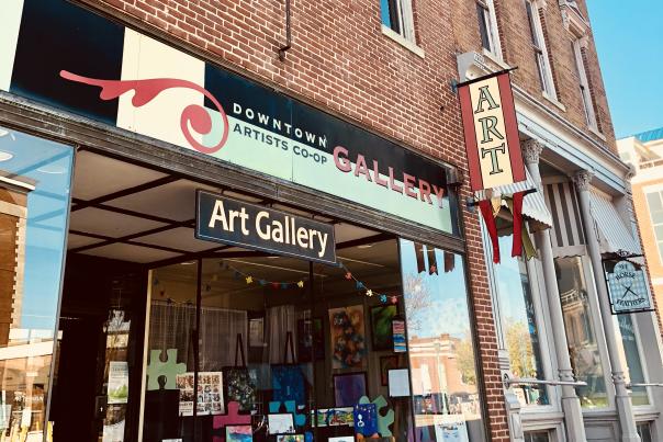 art gallery in a historic building
