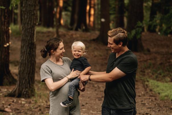Family in Woods