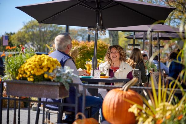 Outdoor dining in the Fall