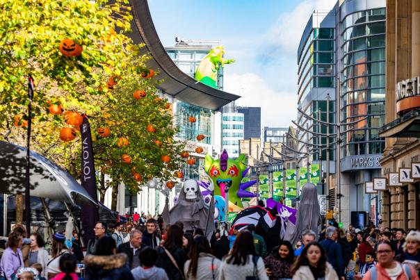 Image of people at Halloween in the City