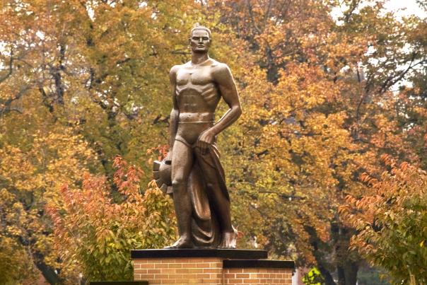 Fall Sparty Statue