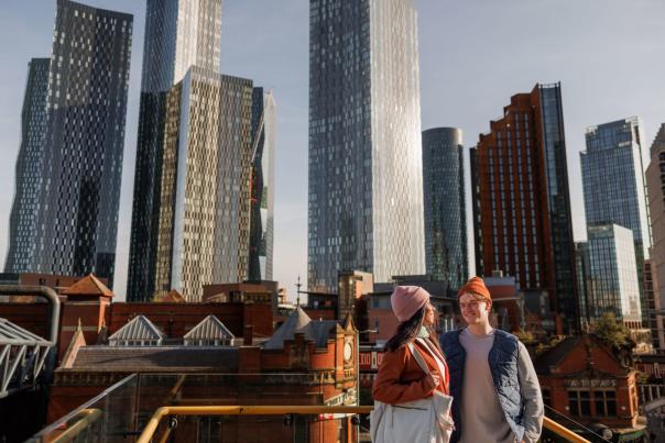 ABID Winter image of a couple in Deansgate
