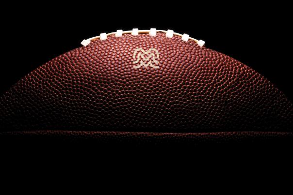 Black background with football