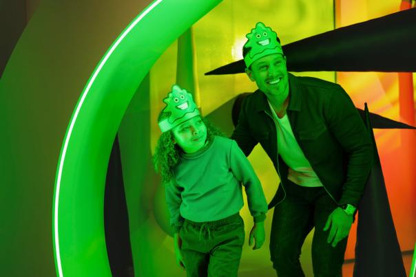Image of a father and daughter at Operation Ouch! Brains, Bogies and You.
