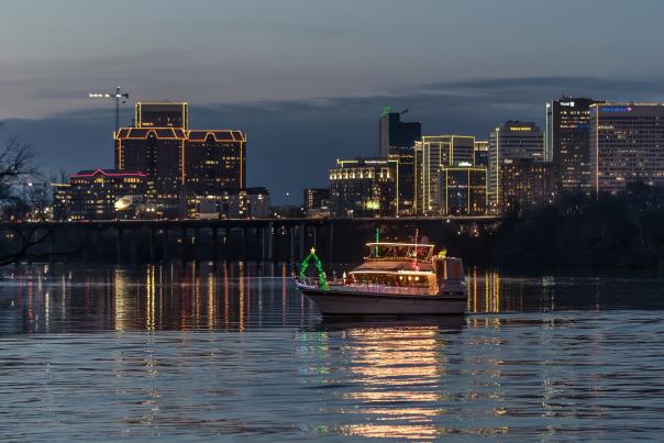 Boat Parade of Lights- Guide to Holiday Lights in Downtown Richmond