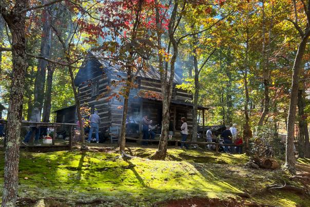 Hart Square - Festival, Cabins, Fall, Leaves