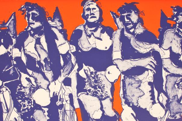 Hopi Dancers (State I), 1974, by Fritz Scholder