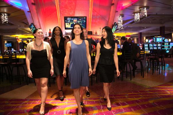 A group of women enjoy a night out at Mount Airy Casino Resort