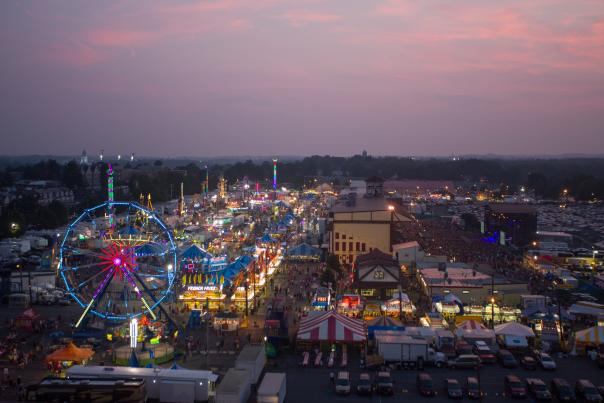 Skyline view of Allentown and the Great Allentown Fair