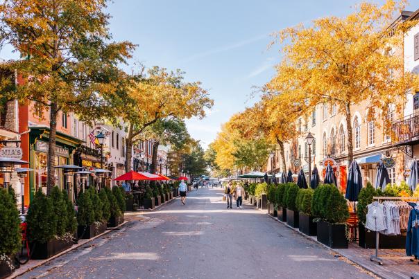 King Street, Alexandria in the fall