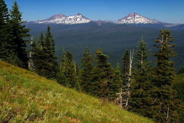 Three Sisters from Horsepasture Mountain by Greg Lief, Liefphotos.com