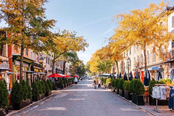 King Street, Alexandria in the fall