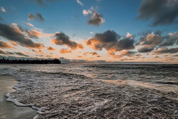 Beach at sunset