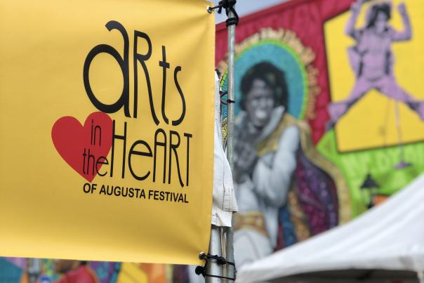 Arts in the Heart Sign + Mural