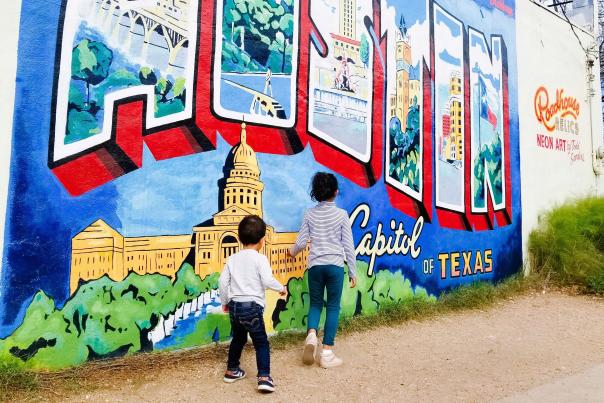 Greetings from Austin Mural. Credit Maria Sanchez, Lifetime Usage