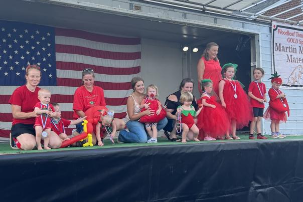 Kids on stage at Woodleaf Tomato Festival