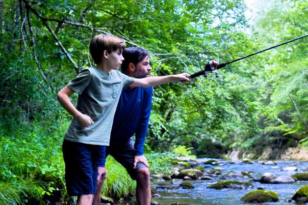 Father Son Fly fishing