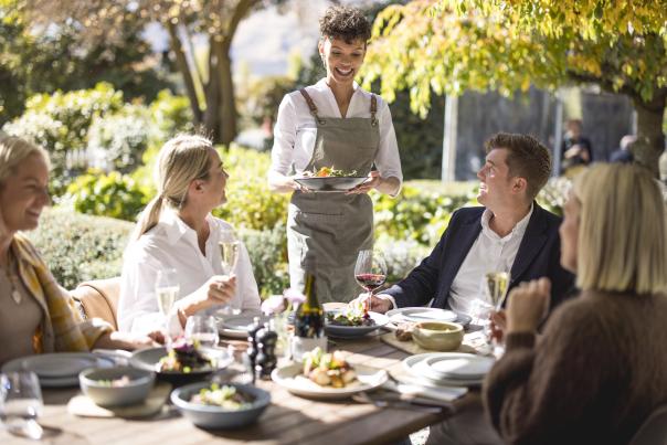 People dining at Mora Wines & Artisan Kitchen